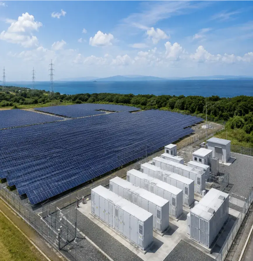 太陽光発電と蓄電池を備えた発電所